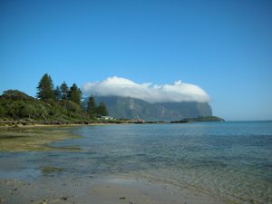 Mt Lidgbird and Mt Gower in cloud